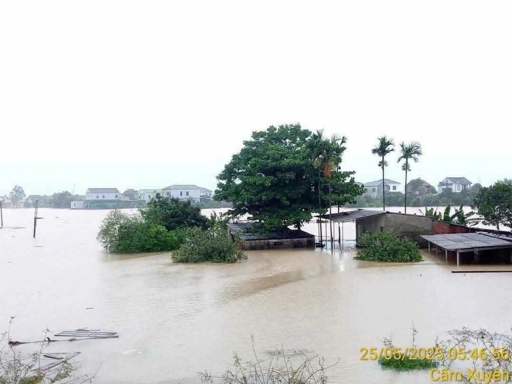 Hà Tĩnh: Mưa lớn gây ngập lụt diện rộng, nhiều thiệt hại về tài sản và hoa màu 1